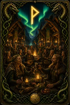 Wunjo rune card