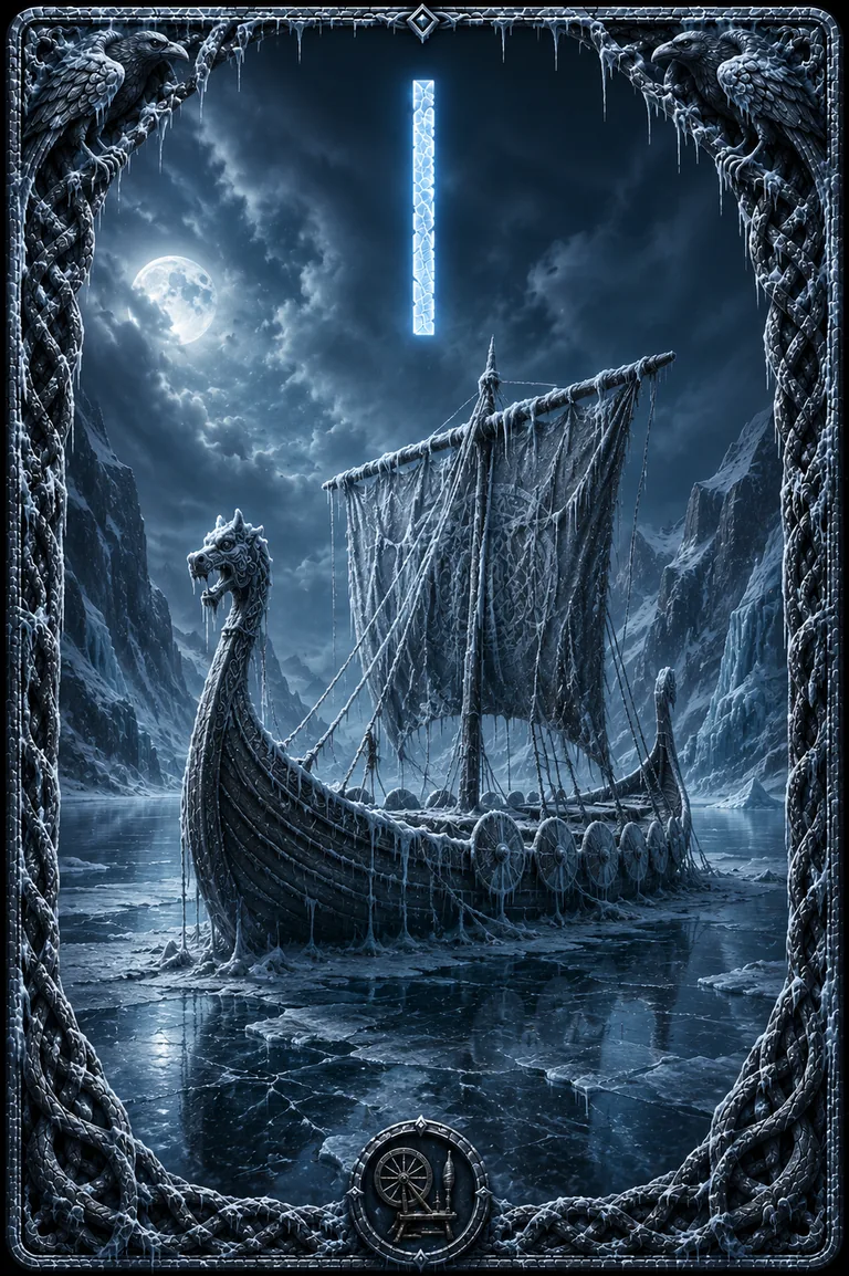 Isa rune card from the ICE WHISPERS deck