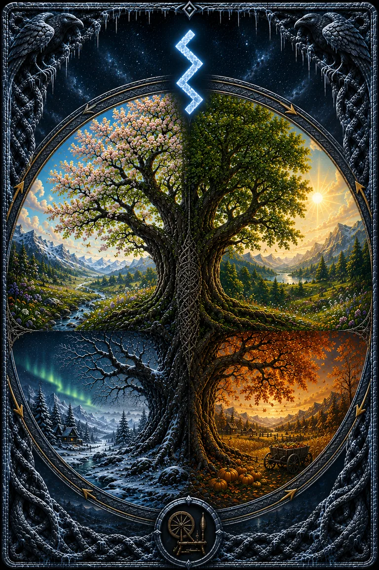 Jera rune card from the ICE WHISPERS deck